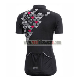 2017 Team GORE Women's Lady Biking Jersey Maillot Shirt Black