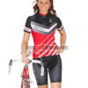 2017 Team Nalini Womens Lady Cycling Kit Black Grey Red