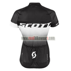 2017 Team SCOTT Womens Lady Biking Jersey Maillot Shirt Black White