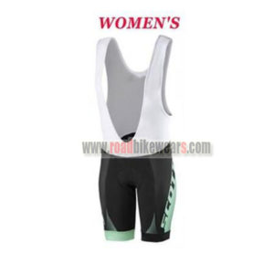 2017 Team SCOTT Womens Lady Cycle Bib Shorts Bottoms Black Green