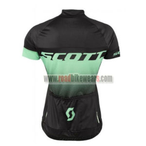 2017 Team SCOTT Womens Lady Riding Jersey Maillot Shirt Black Green