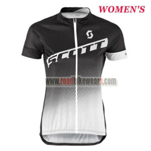 2017 Team SCOTT Womens Lady Riding Jersey Maillot Shirt Black White