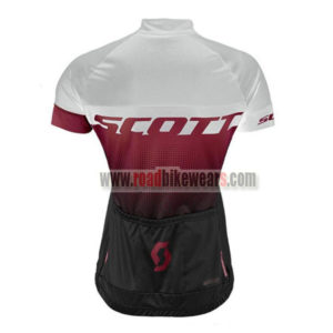 2017 Team SCOTT Womens Lady Riding Jersey Maillot Shirt White Red Black