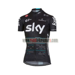 2017 Team SKY Womens Lady Cycling Jersey Maillot Shirt Black Blue
