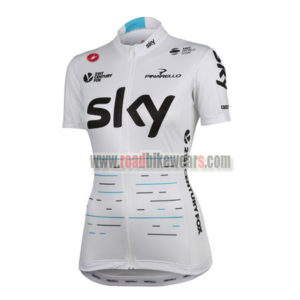 2017 Team SKY Womens Lady Cycling Jersey Maillot Shirt White