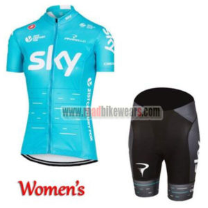 2017 Team SKY Womens Lady Cycling Kit Blue