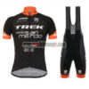 2017 Team TREK San Marco Cycling Bib Set Black Orange