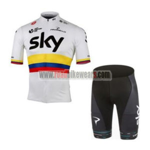 2017 Team SKY Colombia Cycling Kit White