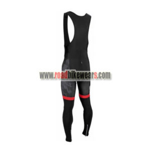2016 Team BIANCHI Cycling Long Bib Pants Tights Black Red