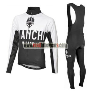 2016 Team BIANCHI Racing Long Bib Suit White Black
