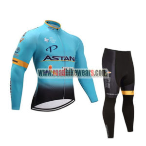 2017 Team ASTANA Cycling Long Suit Blue Black