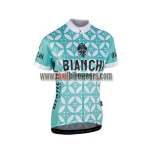 2017 Team BIANCHI Womens Cycling Jersey Maillot Shirt Blue White Flowers