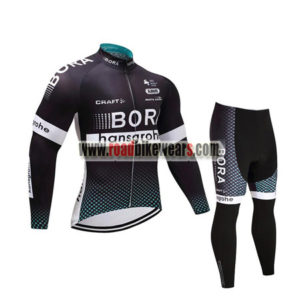 2017 Team BORA hansgrohe Cycling Long Suit Black Blue