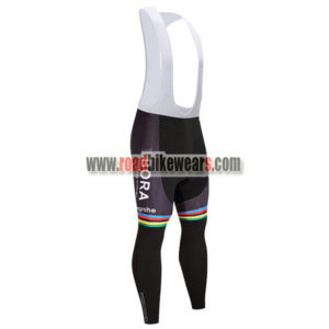 2017 Team BORA hansgrohe UCI Champion Cycling Long Bib Pants Tights Black Rainbow
