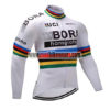 2017 Team BORA hansgrohe UCI Champion Cycling Long Jersey White Rainbow