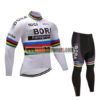 2017 Team BORA hansgrohe UCI Champion Cycling Long Suit White Rainbow