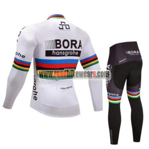 2017 Team BORA hansgrohe UCI Champion Riding Long Suit White Rainbow