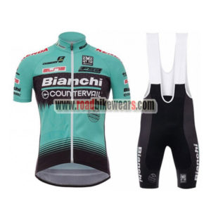 2017 Team Bianchi COUNTERVAIL Cycling Bib Kit Blue Black
