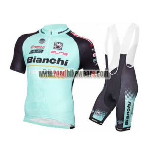 2017 Team Bianchi DRAIN Riding Bib Kit Blue Black