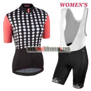 2017 Team Nalini Women's Cycling Bib Kit Black Red