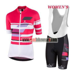 2017 Team Nalini Women's Cycling Bib Kit Pink White