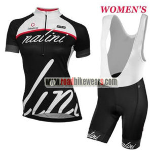 2017 Team Nalini Women's Cycling Bib Kit White Black