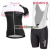 2017 Team Nalini Women's Cycling Bib Kit White Black Pink