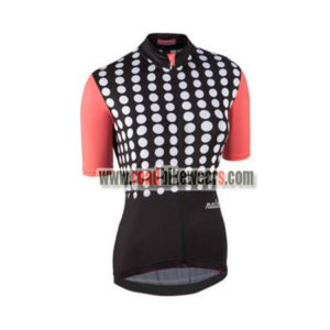 2017 Team Nalini Women's Cycling Jersey Maillot Shirt Black Red