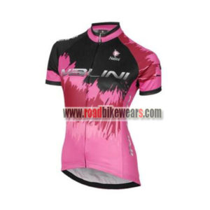 2017 Team Nalini Women's Cycling Jersey Maillot Shirt Pink Black