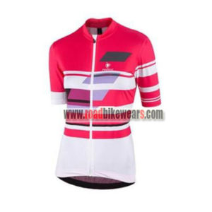 2017 Team Nalini Women's Cycling Jersey Maillot Shirt Pink White