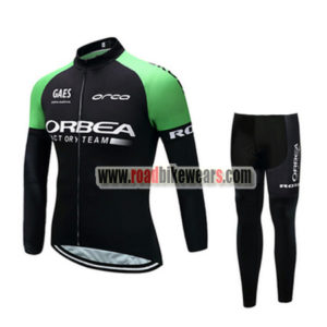 2017 Team ORBEA Cycling Long Suit Black Green