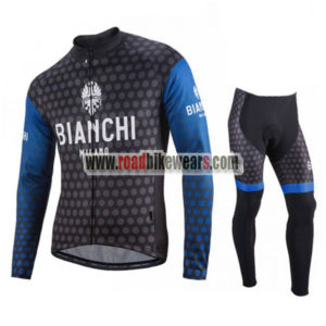 2018 Team BIANCHI Cycling Long Suit Dark Blue Black
