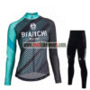 2018 Team BIANCHI Womens Biking Suit Black Blue