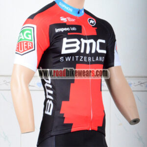 2018 Team BMC Cycling Jersey Shirt Red Black