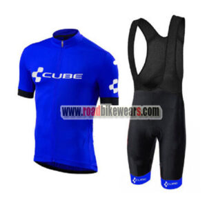 2018 Team CUBE Cycling Bib Kit Blue