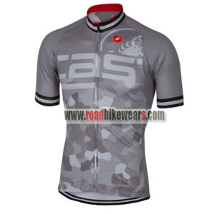 2018 Team Castelli Cycling Jersey Maillot Shirt Grey