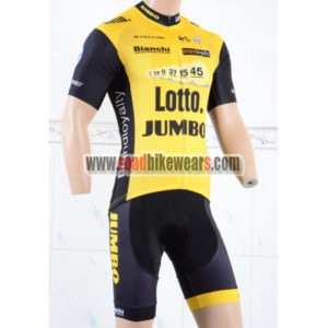 2018 Team LOTTO JUMBO Cycling Kit Yellow Black