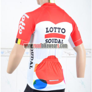 2018 Team LOTTO SOUDAL Biking Jersey Shirt Red White