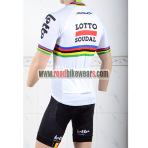 2018 Team LOTTO SOUDAL UCI Champion Riding Kit White Rainbow