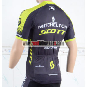 2018 Team MITCHELTON SCOTT Biking Jersey Shirt Black Yellow