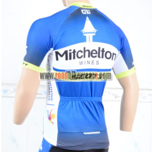 2018 Team Mitchelton SCOTT Biking Jersey Shirt Blue Black