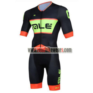 2018 Team QLE Cycling Skinsuit Black Orange Green
