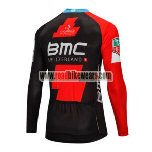 2018 Team BMC Biking Long Jersey Black Red
