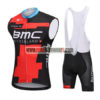 2018 Team BMC Cycling Sleeveless Bib Kit Black Red
