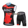 2018 Team BMC Cycling Sleeveless Kit Black Red