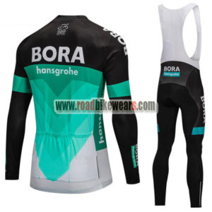 2018 Team BORA hansgrohe Racing Long Bib Suit Black Blue