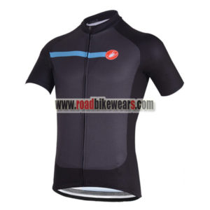 2018 Team Castelli Cycling Jersey Maillot Shirt Black Blue