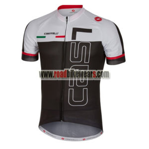 2018 Team Castelli Cycling Jersey Maillot Shirt White Black