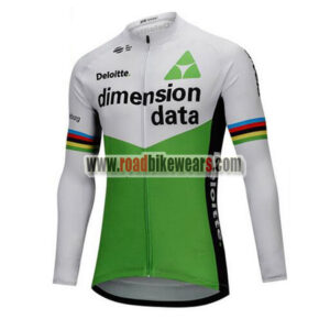 2018 Team Dimension data Cycling Long Jersey White Green