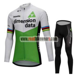 2018 Team Dimension data Cycling Long Suit White Green